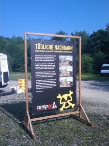 Infotafel zur Aktion "Tödliche Nachbarn"