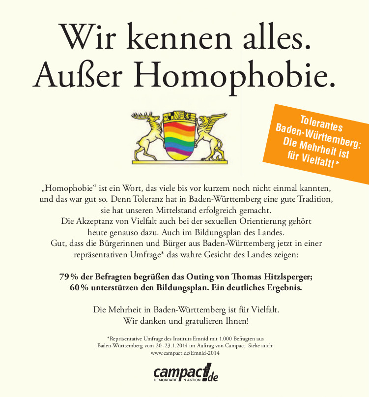 Der Innenminister hat an diesem veränderten Landeswappen nichts auszusetzen