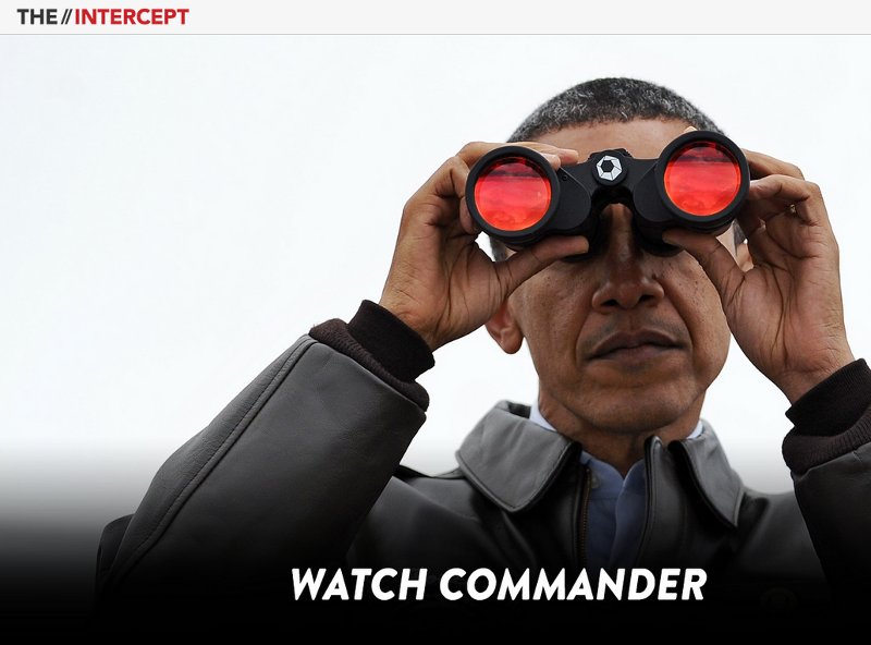 Barack Obama -Screenshot des Nachrichtenportals The Intercept