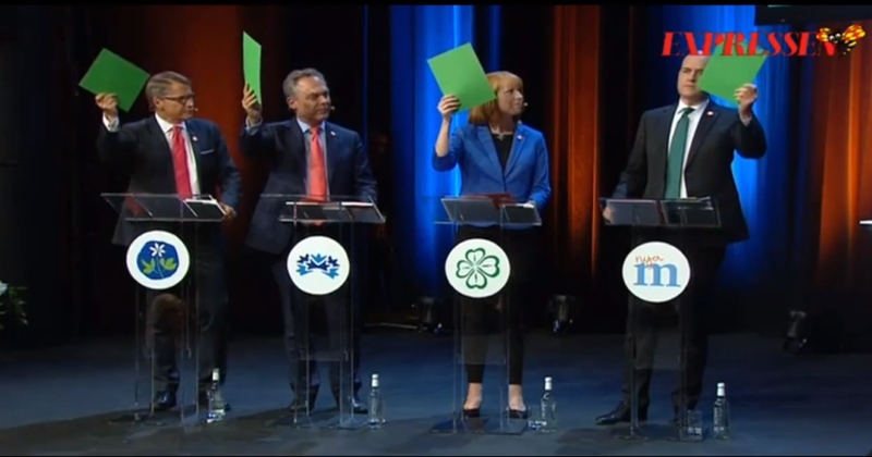 Parteidebatten im schwedischen Fernsehen