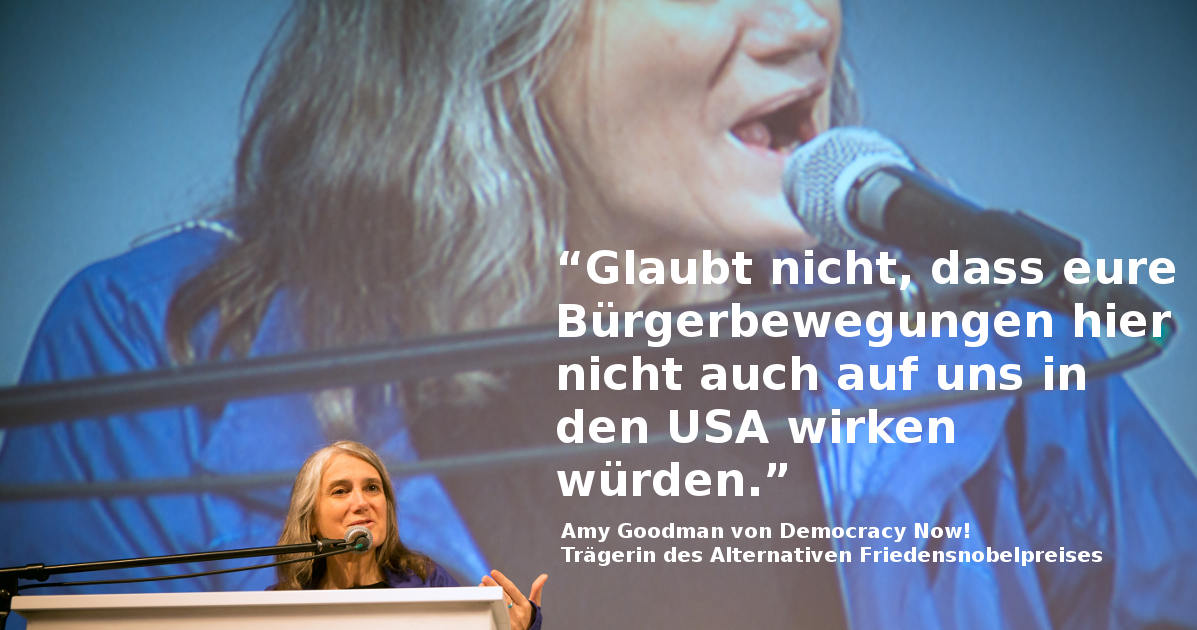 Amy Goodman beim Campact-Kongress