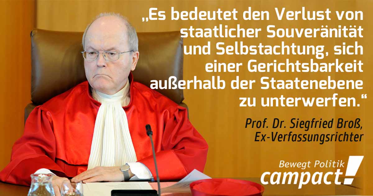 Grafik Ex-Verfassungsrichter mit Zitat