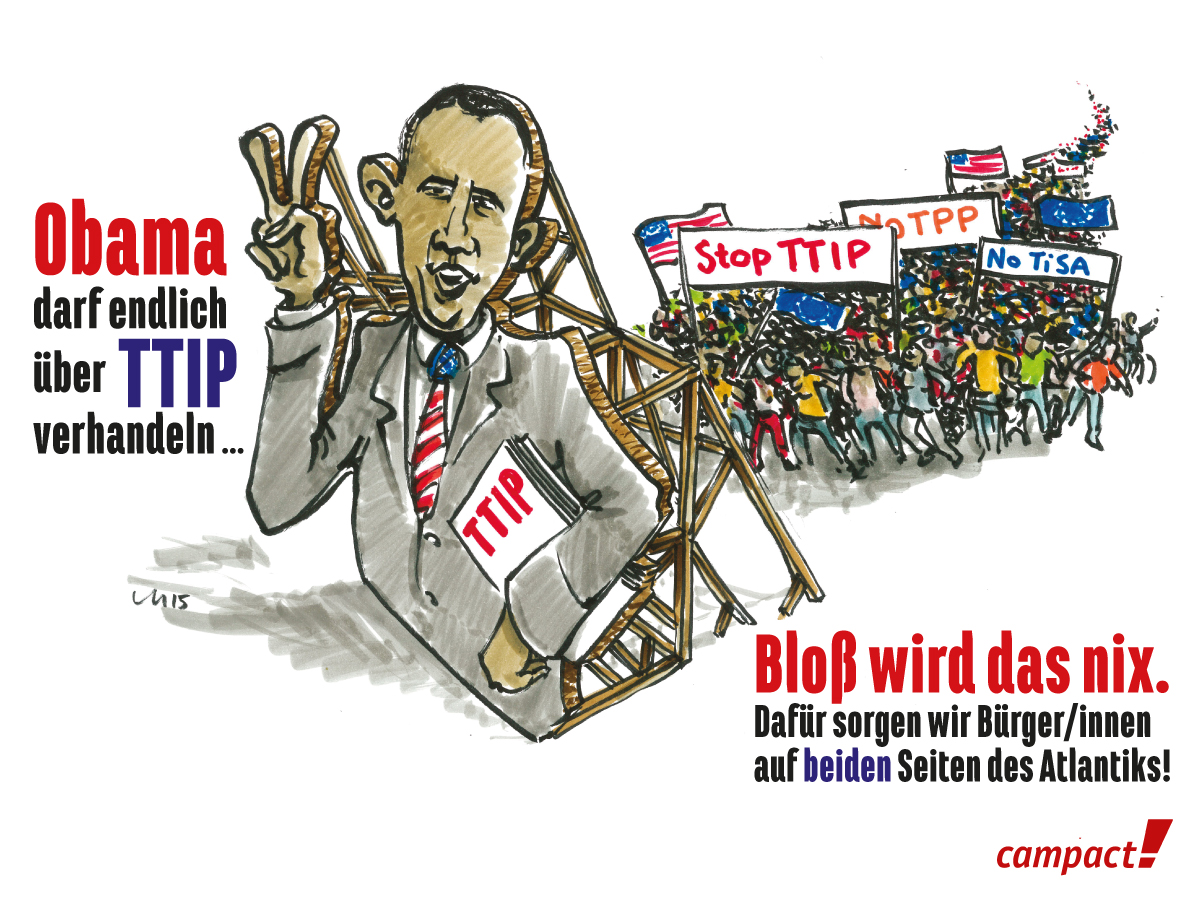 Obama-Aufsteller in Siegerpose - er freut sich zu früh