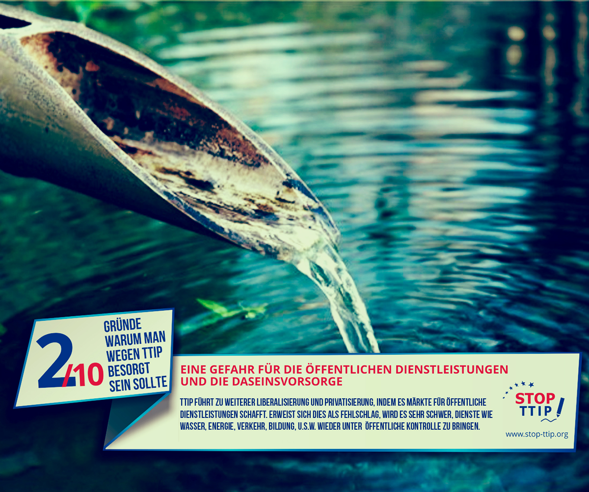 TTIP: Gefahr für Öffentliche Dienstleistungen und Daseinsvorsorge. Grafik: stop-ttip.org