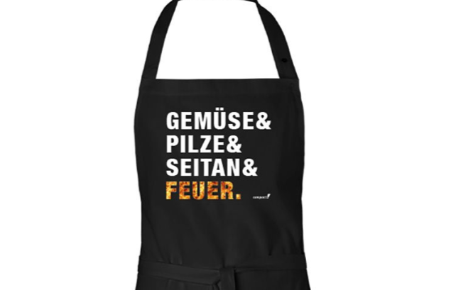 Es muss nicht immer Fleisch sein - im Gegenteil! Setze mit dieser Schürze ein Statement für fleischloses Grillvergnügen und konsequenten Klimaschutz. 
