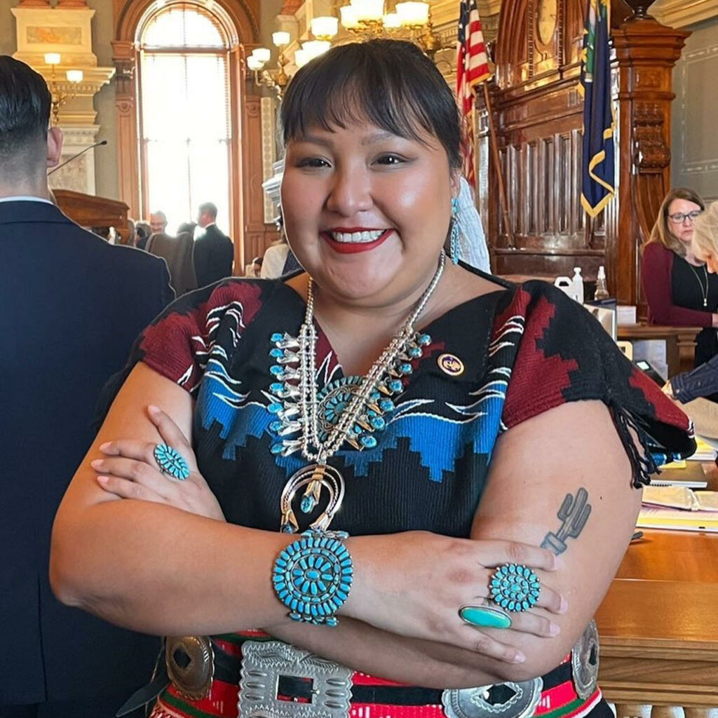 Christina Haswood, demokratische Abgeordnete für das Repräsentantenhaus des Bundesstaates Kansas.