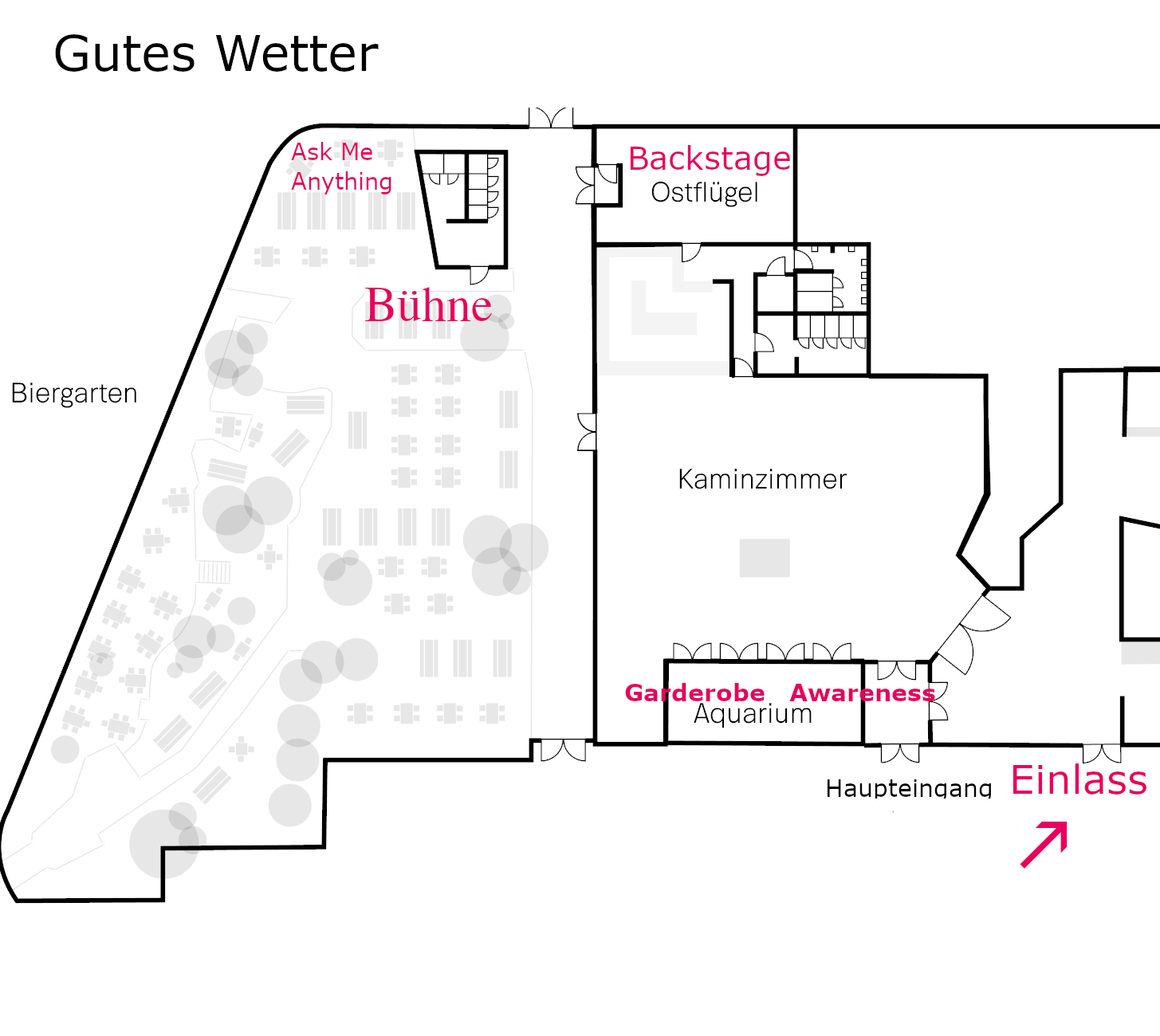 Campact Sommerfest 2025 Saalplan gutes Wetter