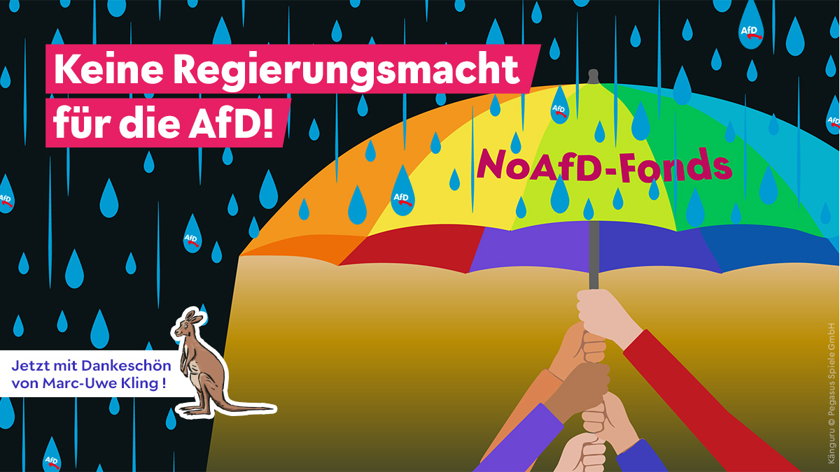 Keine Regierungsmacht für die AfD! Jetzt spenden für den NoAfD-Fonds